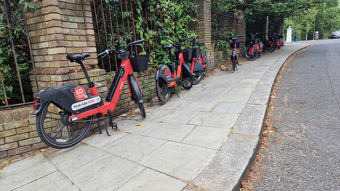 Increasing numbers of shared e-bikes