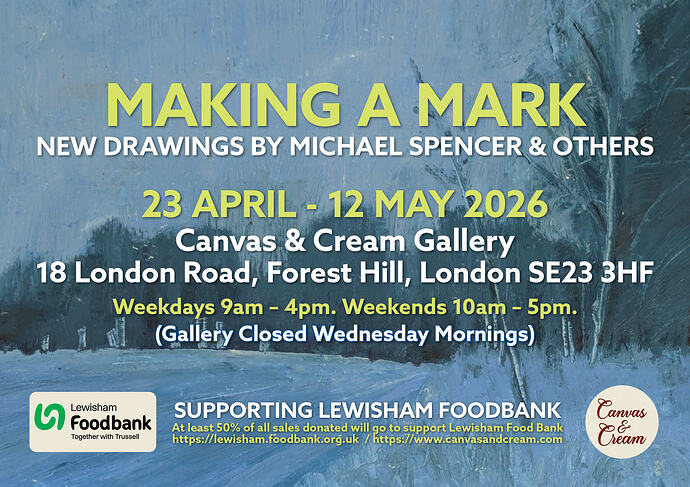 Canvas & Cream Exhibition for Lewisham Foodbank