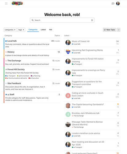 Site Feedback: best default opening page