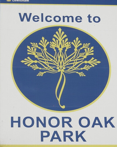 Welcome to Honor Oak Park signage