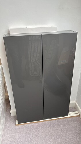 Medicine cabinet and bathroom rug