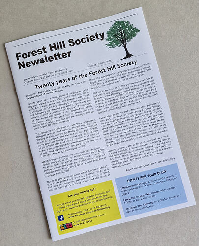 The Society's printed newsletter is back!